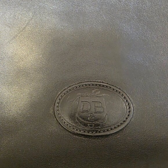 VTG Dooney and Bourke Black leather 2 Handle Tote Panama Collection 1980's - Picture 4 of 16